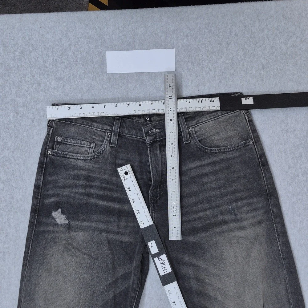 True‎ Religion Men Jeans 32 Gray Denim GENO Relaxed Slim 33